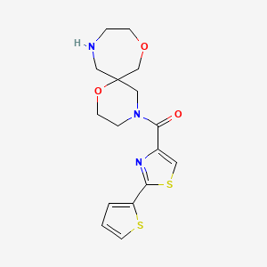 4-{[2-(2-thienyl)-1,3-thiazol-4-yl]carbonyl}-1,8-dioxa-4,11-diazaspiro[5.6]dodecane