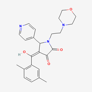 molecular formula C24H27N3O4 B5397079 4-(2,5-dimethylbenzoyl)-3-hydroxy-1-[2-(4-morpholinyl)ethyl]-5-(4-pyridinyl)-1,5-dihydro-2H-pyrrol-2-one 