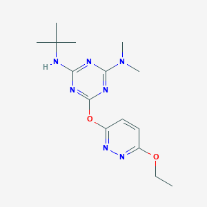 N'-(tert-butyl)-6-[(6-ethoxy-3-pyridazinyl)oxy]-N,N-dimethyl-1,3,5-triazine-2,4-diamine