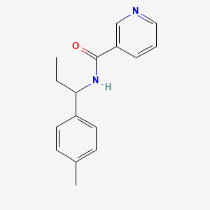 molecular formula C16H18N2O B5397086 N-[1-(4-methylphenyl)propyl]nicotinamide 