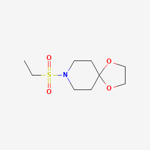 molecular formula C9H17NO4S B5397101 8-(ethylsulfonyl)-1,4-dioxa-8-azaspiro[4.5]decane 