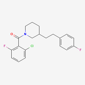 molecular formula C20H20ClF2NO B5397108 1-(2-chloro-6-fluorobenzoyl)-3-[2-(4-fluorophenyl)ethyl]piperidine 