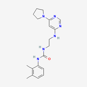 molecular formula C19H26N6O B5397140 N-(2,3-dimethylphenyl)-N'-(2-{[6-(1-pyrrolidinyl)-4-pyrimidinyl]amino}ethyl)urea 