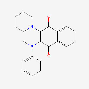molecular formula C22H22N2O2 B5397152 2-[methyl(phenyl)amino]-3-(1-piperidinyl)naphthoquinone 