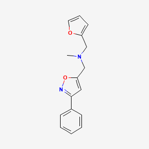 molecular formula C16H16N2O2 B5397159 (2-furylmethyl)methyl[(3-phenyl-5-isoxazolyl)methyl]amine 