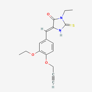 5-[3-ethoxy-4-(2-propyn-1-yloxy)benzylidene]-3-ethyl-2-thioxo-4-imidazolidinone