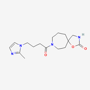 8-[4-(2-methyl-1H-imidazol-1-yl)butanoyl]-1-oxa-3,8-diazaspiro[4.6]undecan-2-one