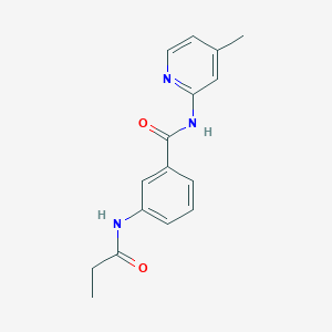 N-(4-methylpyridin-2-yl)-3-(propanoylamino)benzamide