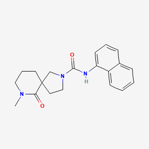 molecular formula C20H23N3O2 B5397256 7-methyl-N-1-naphthyl-6-oxo-2,7-diazaspiro[4.5]decane-2-carboxamide 