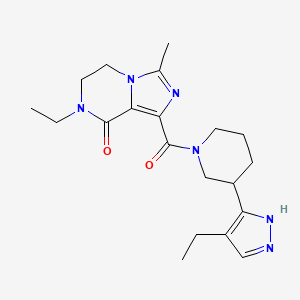 7-ethyl-1-{[3-(4-ethyl-1H-pyrazol-5-yl)piperidin-1-yl]carbonyl}-3-methyl-6,7-dihydroimidazo[1,5-a]pyrazin-8(5H)-one