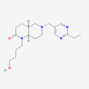 (4aS*,8aR*)-6-[(2-ethylpyrimidin-5-yl)methyl]-1-(4-hydroxybutyl)octahydro-1,6-naphthyridin-2(1H)-one