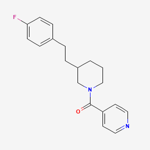 molecular formula C19H21FN2O B5397296 4-({3-[2-(4-fluorophenyl)ethyl]-1-piperidinyl}carbonyl)pyridine 