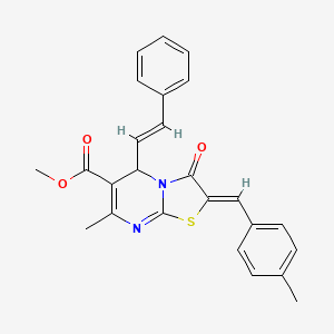 methyl 7-methyl-2-(4-methylbenzylidene)-3-oxo-5-(2-phenylvinyl)-2,3-dihydro-5H-[1,3]thiazolo[3,2-a]pyrimidine-6-carboxylate