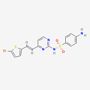 molecular formula C16H13BrN4O2S2 B5397334 4-amino-N-{4-[2-(5-bromo-2-thienyl)vinyl]-2-pyrimidinyl}benzenesulfonamide 
