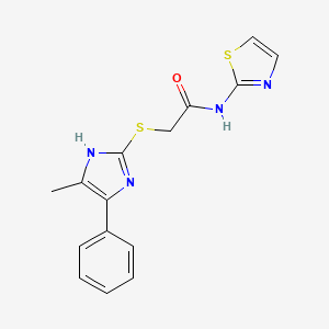 2-[(4-methyl-5-phenyl-1H-imidazol-2-yl)thio]-N-1,3-thiazol-2-ylacetamide