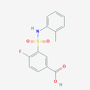 4-fluoro-3-{[(2-methylphenyl)amino]sulfonyl}benzoic acid