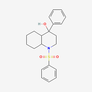 molecular formula C21H25NO3S B5397376 4-phenyl-1-(phenylsulfonyl)decahydro-4-quinolinol 