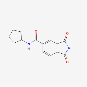 molecular formula C15H16N2O3 B5397400 N-cyclopentyl-2-methyl-1,3-dioxo-5-isoindolinecarboxamide 