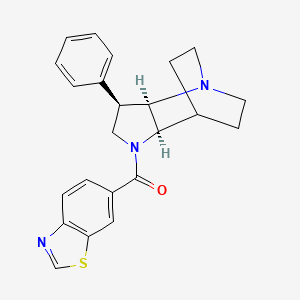 molecular formula C23H23N3OS B5397409 (3R*,3aR*,7aR*)-1-(1,3-benzothiazol-6-ylcarbonyl)-3-phenyloctahydro-4,7-ethanopyrrolo[3,2-b]pyridine 