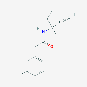 molecular formula C16H21NO B5397416 N-(1,1-diethyl-2-propyn-1-yl)-2-(3-methylphenyl)acetamide 