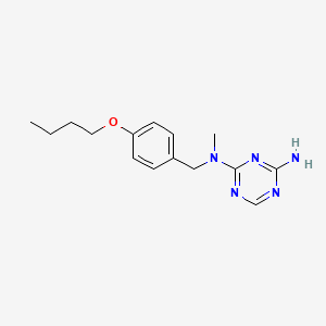 molecular formula C15H21N5O B5397465 N-(4-butoxybenzyl)-N-methyl-1,3,5-triazine-2,4-diamine 