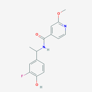 molecular formula C15H15FN2O3 B5397530 N-[1-(3-fluoro-4-hydroxyphenyl)ethyl]-2-methoxyisonicotinamide 