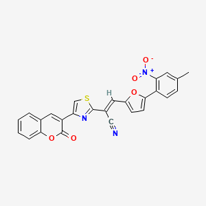 molecular formula C26H15N3O5S B5397535 3-[5-(4-methyl-2-nitrophenyl)-2-furyl]-2-[4-(2-oxo-2H-chromen-3-yl)-1,3-thiazol-2-yl]acrylonitrile 