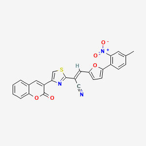 3-[5-(4-methyl-2-nitrophenyl)-2-furyl]-2-[4-(2-oxo-2H-chromen-3-yl)-1,3-thiazol-2-yl]acrylonitrile