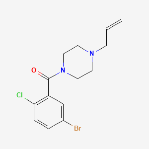 molecular formula C14H16BrClN2O B5397540 1-allyl-4-(5-bromo-2-chlorobenzoyl)piperazine 