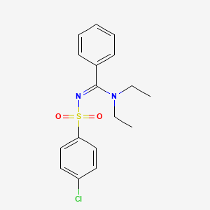 N'-[(4-chlorophenyl)sulfonyl]-N,N-diethylbenzenecarboximidamide