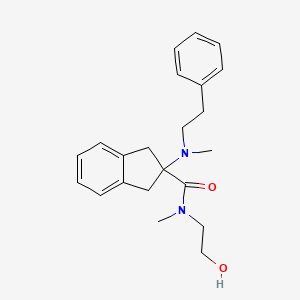 N-(2-hydroxyethyl)-N-methyl-2-[methyl(2-phenylethyl)amino]-2-indanecarboxamide