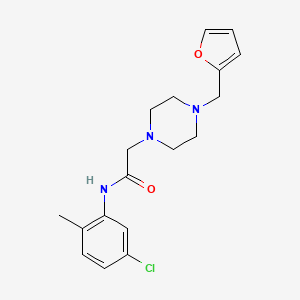 molecular formula C18H22ClN3O2 B5397569 N-(5-chloro-2-methylphenyl)-2-[4-(2-furylmethyl)-1-piperazinyl]acetamide 