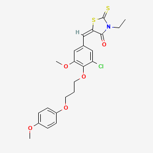 5-{3-chloro-5-methoxy-4-[3-(4-methoxyphenoxy)propoxy]benzylidene}-3-ethyl-2-thioxo-1,3-thiazolidin-4-one