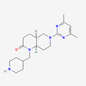 molecular formula C20H31N5O B5397587 rel-(4aS,8aR)-6-(4,6-dimethyl-2-pyrimidinyl)-1-(4-piperidinylmethyl)octahydro-1,6-naphthyridin-2(1H)-one dihydrochloride 