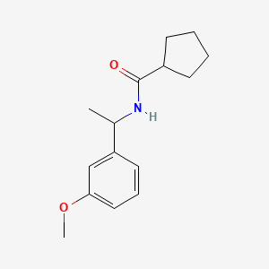 molecular formula C15H21NO2 B5397594 N-[1-(3-methoxyphenyl)ethyl]cyclopentanecarboxamide 
