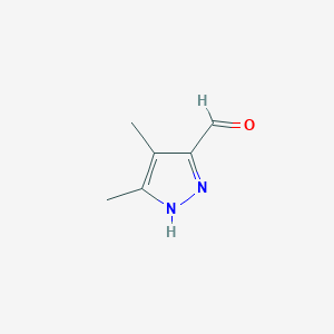 molecular formula C6H8N2O B053976 4,5-Dimethyl-1H-pyrazole-3-carbaldehyde CAS No. 112466-01-0
