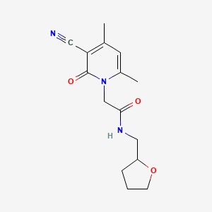 2-(3-cyano-4,6-dimethyl-2-oxo-1(2H)-pyridinyl)-N-(tetrahydro-2-furanylmethyl)acetamide