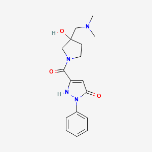 5-({3-[(dimethylamino)methyl]-3-hydroxy-1-pyrrolidinyl}carbonyl)-2-phenyl-1,2-dihydro-3H-pyrazol-3-one