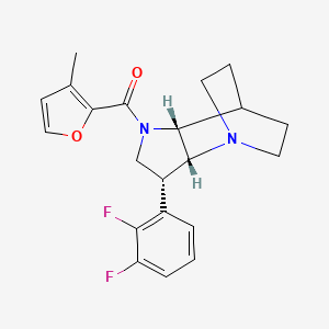 (3R*,3aR*,7aR*)-3-(2,3-difluorophenyl)-1-(3-methyl-2-furoyl)octahydro-4,7-ethanopyrrolo[3,2-b]pyridine