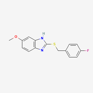 molecular formula C15H13FN2OS B5397633 2-[(4-fluorobenzyl)thio]-5-methoxy-1H-benzimidazole 