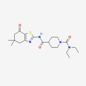 N~4~-(5,5-dimethyl-7-oxo-4,5,6,7-tetrahydro-1,3-benzothiazol-2-yl)-N~1~,N~1~-diethyl-1,4-piperidinedicarboxamide