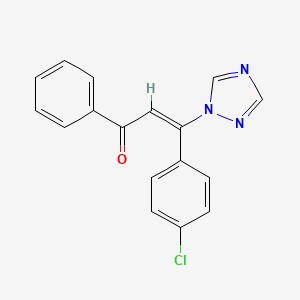 3-(4-chlorophenyl)-1-phenyl-3-(1H-1,2,4-triazol-1-yl)-2-propen-1-one