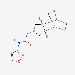 2-[(1R*,2R*,6S*,7S*)-4-azatricyclo[5.2.2.0~2,6~]undec-4-yl]-N-(5-methyl-3-isoxazolyl)acetamide