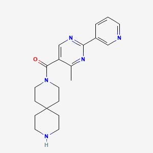 molecular formula C20H25N5O B5397665 3-{[4-methyl-2-(3-pyridinyl)-5-pyrimidinyl]carbonyl}-3,9-diazaspiro[5.5]undecane hydrochloride 