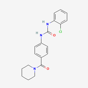 molecular formula C19H20ClN3O2 B5397688 N-(2-chlorophenyl)-N'-[4-(1-piperidinylcarbonyl)phenyl]urea 