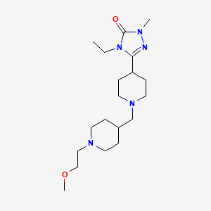 4-ethyl-5-(1-{[1-(2-methoxyethyl)piperidin-4-yl]methyl}piperidin-4-yl)-2-methyl-2,4-dihydro-3H-1,2,4-triazol-3-one