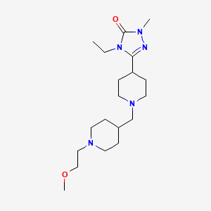 molecular formula C19H35N5O2 B5397731 4-ethyl-5-(1-{[1-(2-methoxyethyl)piperidin-4-yl]methyl}piperidin-4-yl)-2-methyl-2,4-dihydro-3H-1,2,4-triazol-3-one 