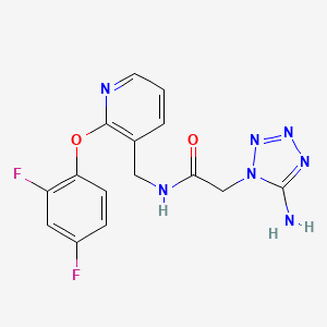 molecular formula C15H13F2N7O2 B5397732 2-(5-amino-1H-tetrazol-1-yl)-N-{[2-(2,4-difluorophenoxy)pyridin-3-yl]methyl}acetamide 