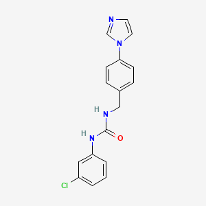 molecular formula C17H15ClN4O B5397752 N-(3-chlorophenyl)-N'-[4-(1H-imidazol-1-yl)benzyl]urea 