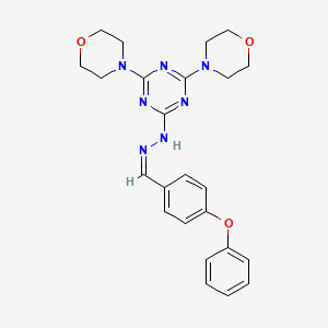 4-phenoxybenzaldehyde (4,6-dimorpholin-4-yl-1,3,5-triazin-2-yl)hydrazone